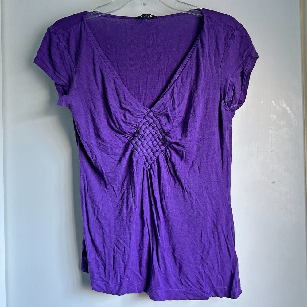 Banana Republic Gathered V-Neck Shirt - Medium